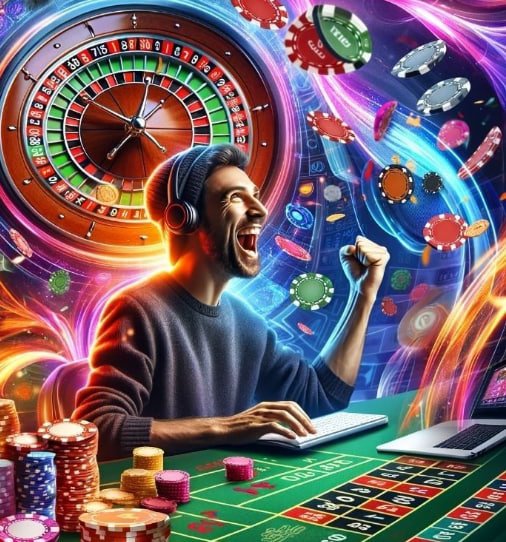 Pemain dengan perangkat mobile menikmati hiburan game casino live dengan dealer profesional dari tempat nyaman